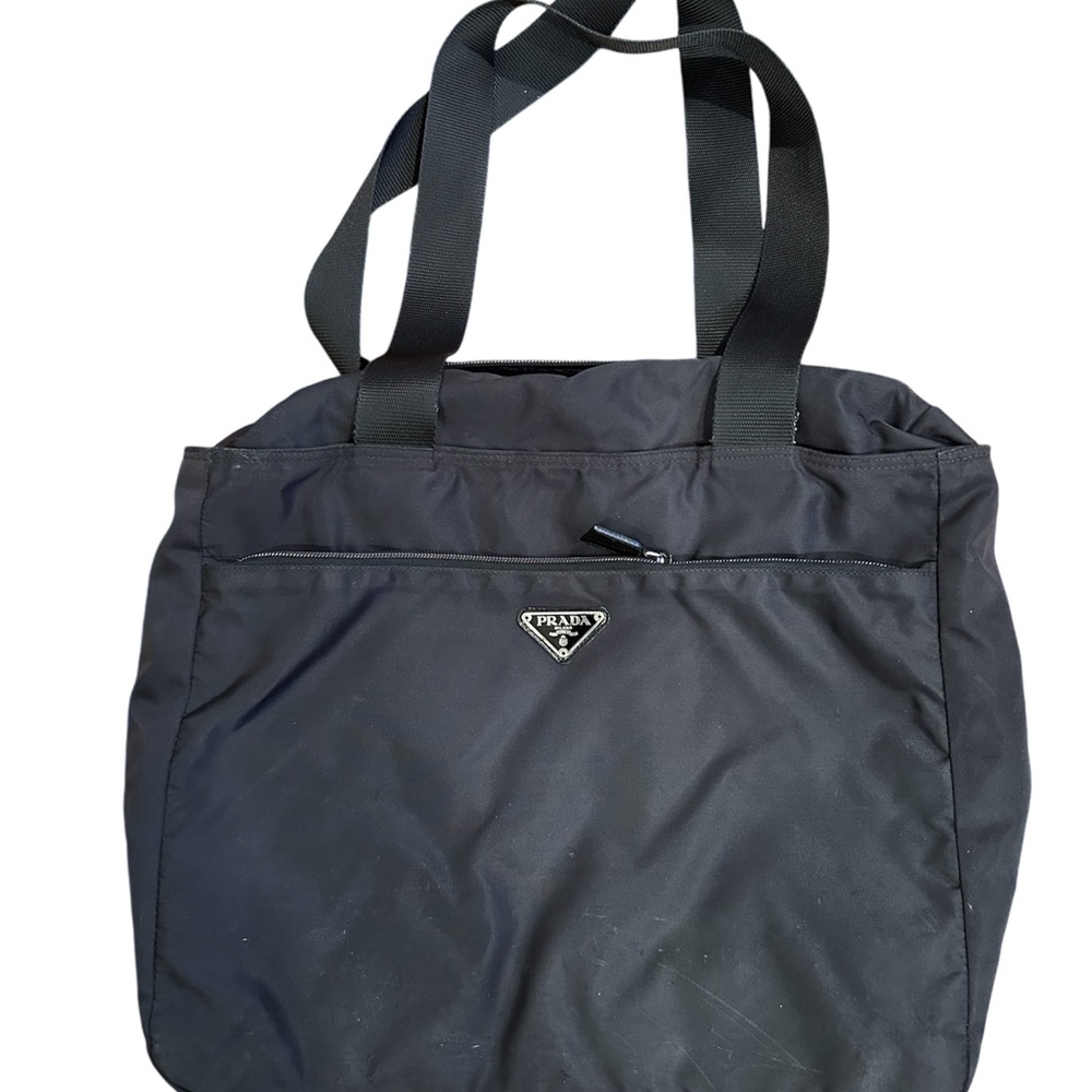Prada nylon zippered tote bag. 100% authentic.